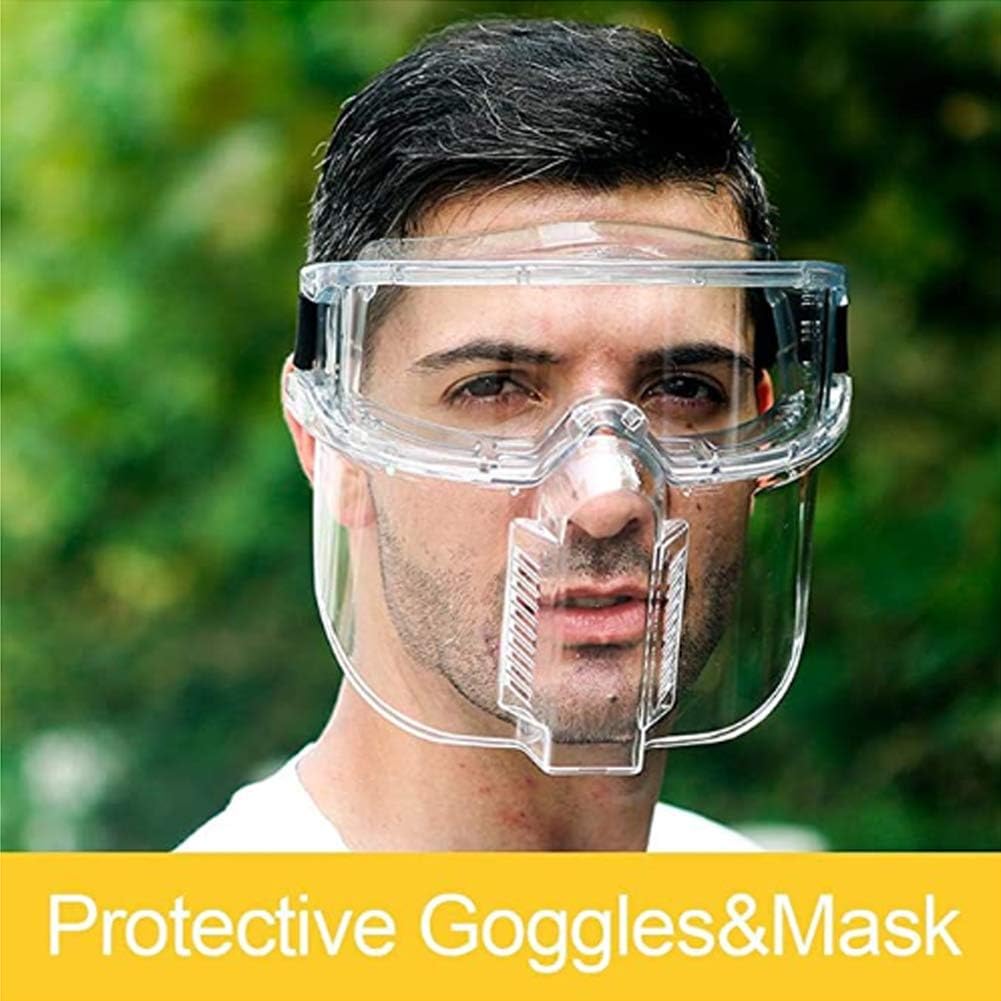 Full Face Mask, Face Screen, Goggles, Protective Goggles, Full Face Grinding Shield, Anti-fog Anti-UV Clear Safety Anti Splash Shield Visor Workplace Protection Supplies