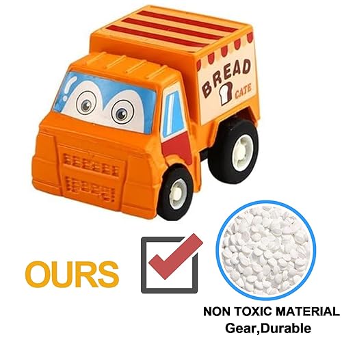 Funcorn Toys Pull Back Car, 12 Pack Assorted Mini Plastic Vehicle