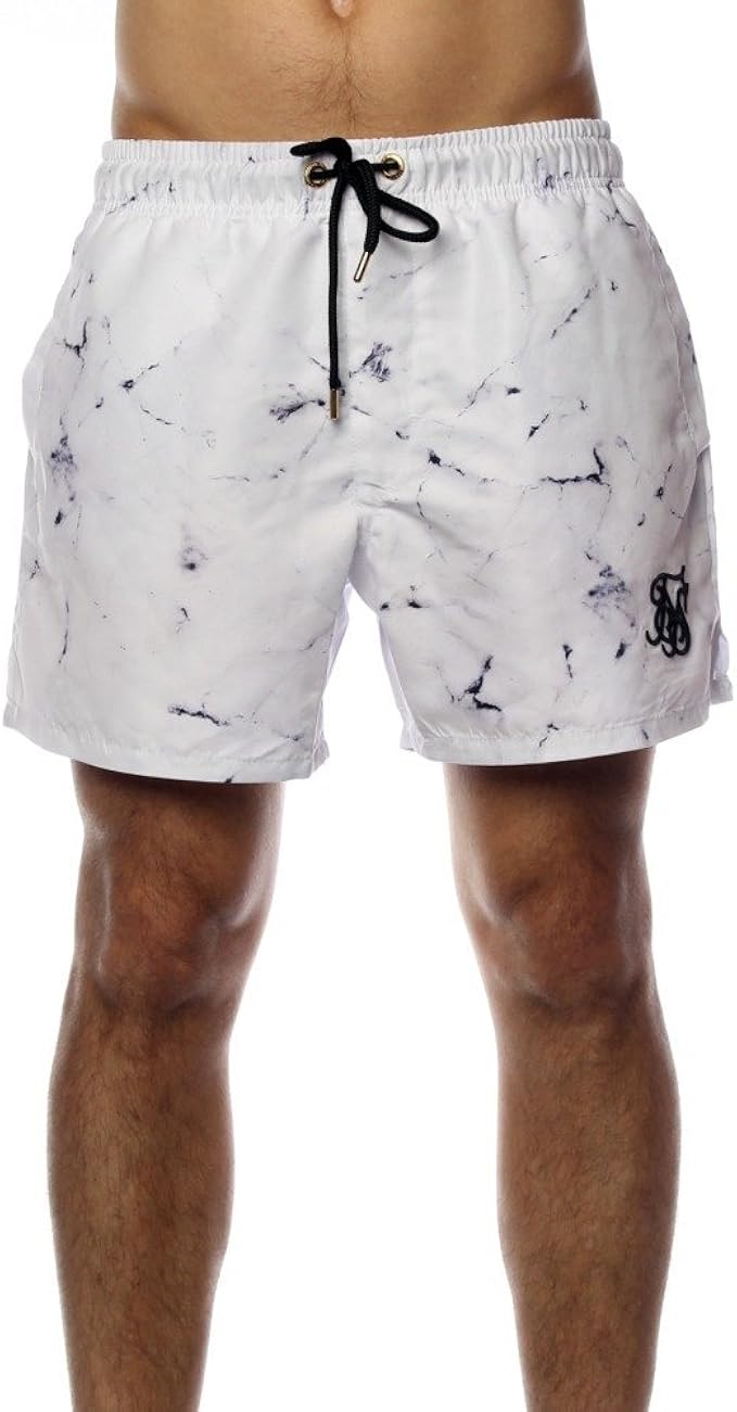 Bañador (Boardshort) Siksilk – Standard Swim Shorts blanco/negro talla: S (Small): Amazon.es: Ropa y accesorios