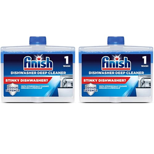 Finish, Dishwasher Cleaner, Fresh Scent, 500ml (250ml x 2 pck), Removes Grease and Limescale, Fights Odour for a Cleaner Hygienic Dishwasher Machine