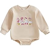 Socutebabe Infant Baby Girl Fall Winter Clothes Newborn Outfit Goose Long Sleeve Bubble Romper Bodysuit Farm Goose Outfit