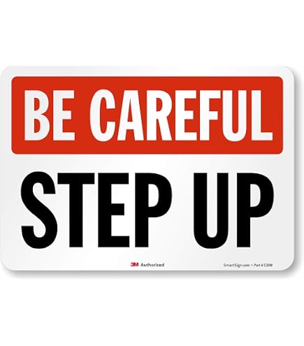 OSHA 'Step Down' Safety Decal - ANSI Compliant Warning Sign For Workplaces & Businesses