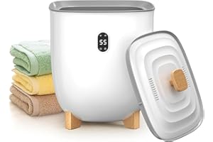 Electactic 25L Towel Warmer,Large Towel Warmers for Bathroom,Hot Towel Warmers Bucket with 2 Heating Modes,Auto Shut-Off,LCD Screen,Fits 2 Blankets,Bathrobes, for Gift, White