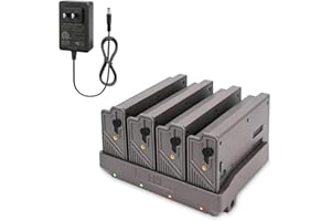 Athlife New Trail Camera Battery 6000mAh 7.2V with 4-Slot Charger Compatible with Reveal Hunting Camera Ultra, X/X Pro/X Gen 