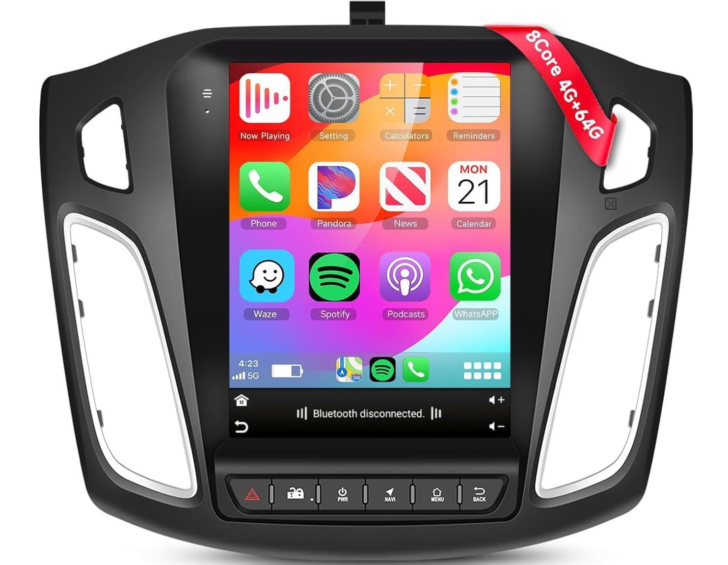 Photo 1 of 5GhzWiFi 8Core 4G 64G Car Radio Stereo for Ford Focus 2012-2018 with 9.7inch 1280x768P QLED Touchscreen/Wireless Carplay/Android Auto/DSP 46EQ/MirrorLink/5.1 Bluetooth/FM/RDS/GPS/Backup Camera