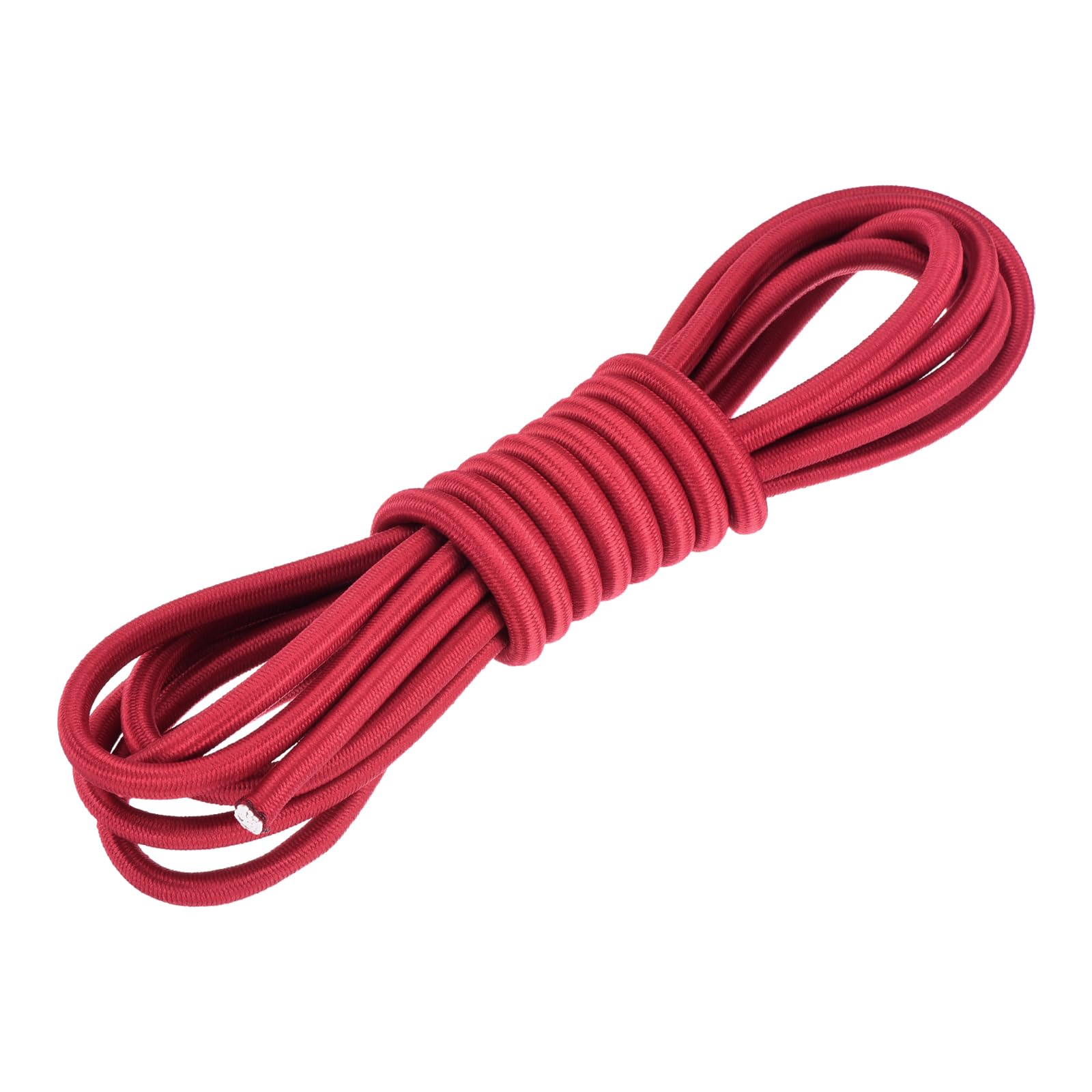 DMiotech 6mm Shock Cord, 3 M Red Bungee Cord Tent Pole Shock Cord Round Elastic Kayak Rope Stretch String Marine Grade Heavy Polyester for DIY Projects Tie Downs