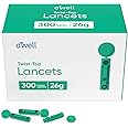 OWELL Twist Top Lancets, Sterile Lancets for Diabetes Testing, Lancets for Diabetic & Blood Sugar Test, Ultra-Thick Lancet for Thick & Calloused Skin, 26 Gauge, 300 Count