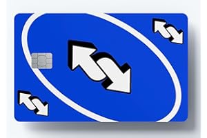 WORKIRAN Reverse Card Sticker | Transportation, Key Card, Debit Card, Credit Card Sticker | Covering & Personalizing Bank Card | No Bubble, Slim, Waterproof Card Cover (uno003) (Blue)