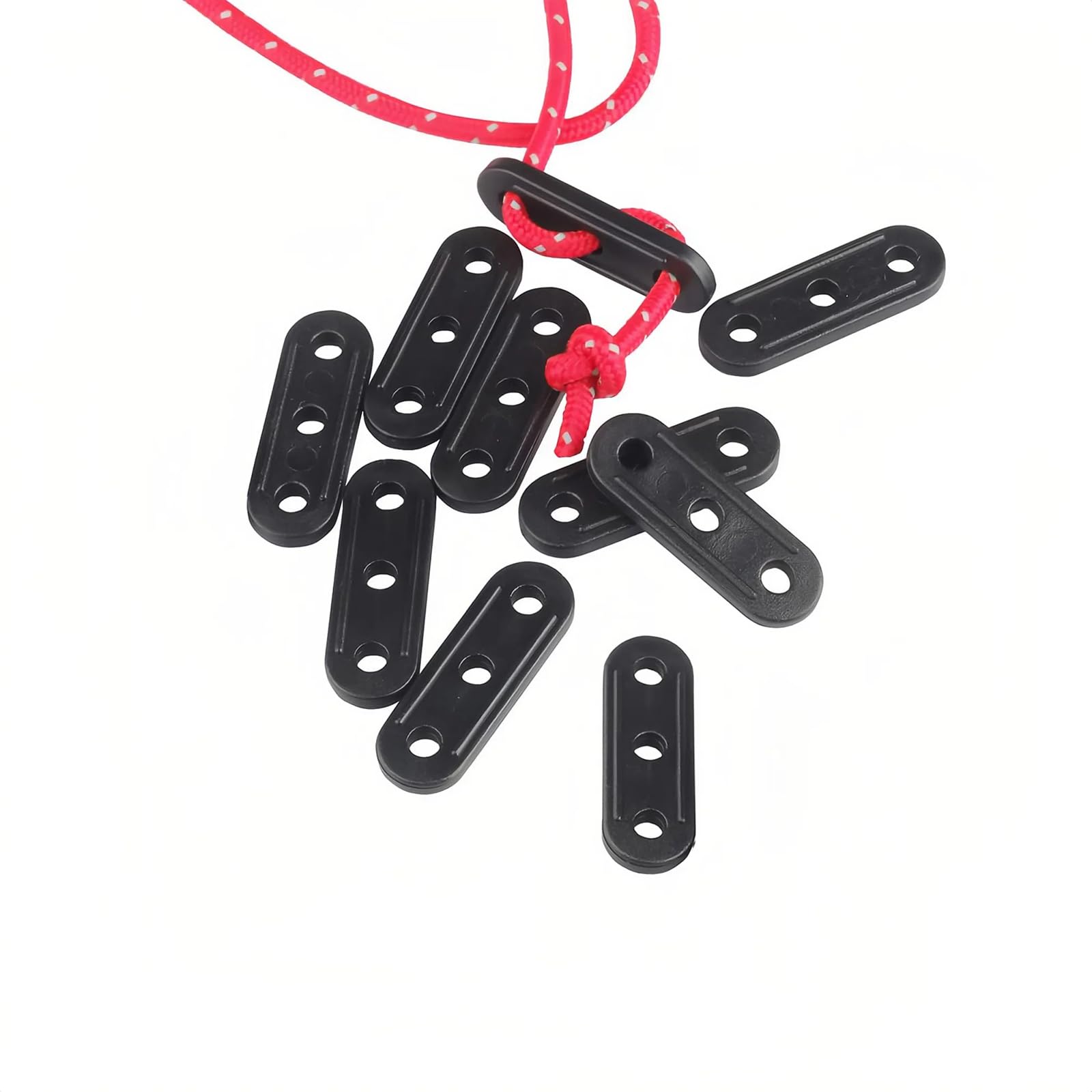 Photo 1 of 20PCS Plastic Cord Tensioners Rope Adjuster Tent Guy-Line Wind Rope Buckle Fastener Tightener for Camping Hiking Outdoor Gear Accessories