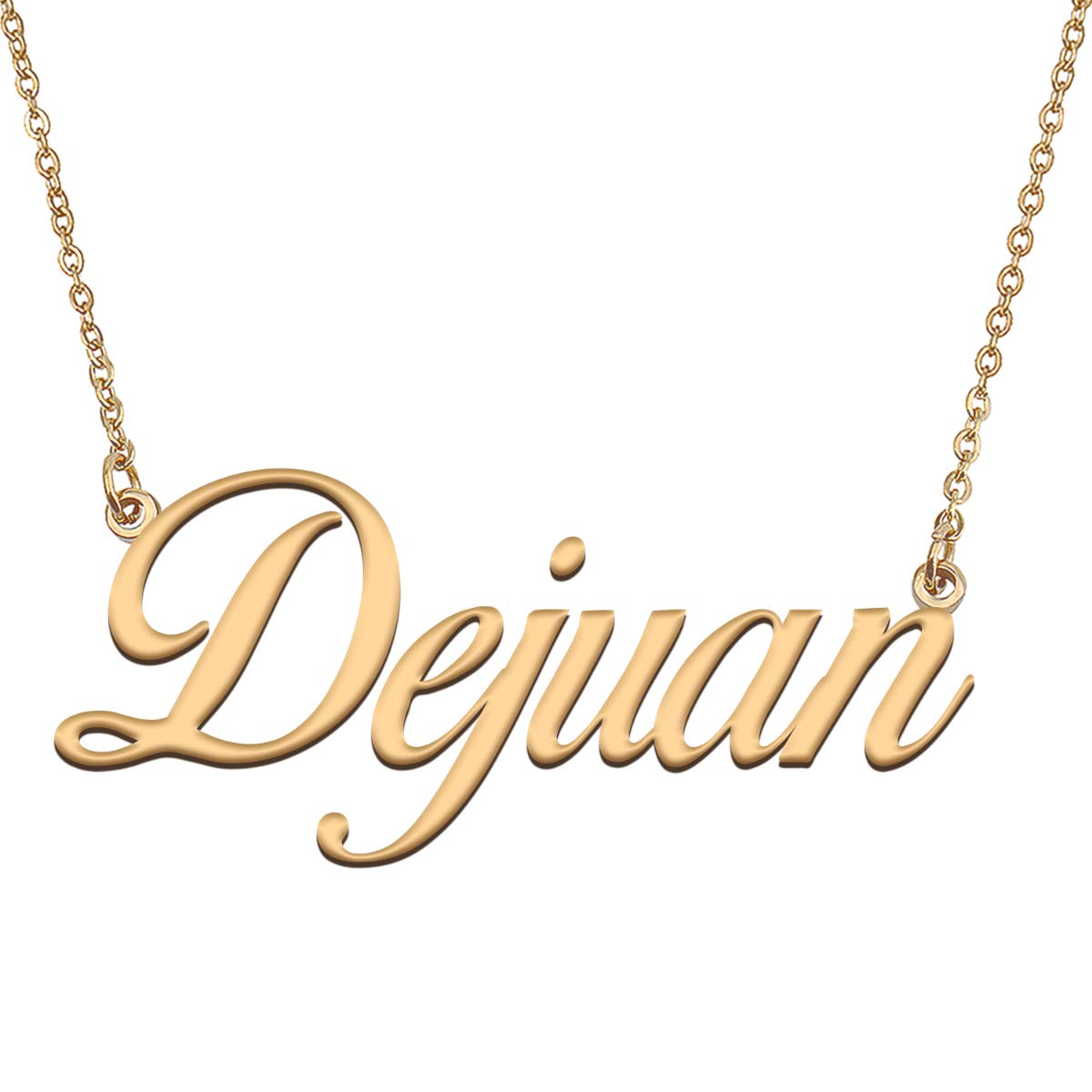 HUAN XUN Customized Custom Simple Any Name Necklace