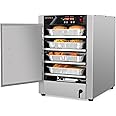 ROVSUN 4-Tier Pizza Warmer Hot Box Food Warmer w/Removable Shelves Water Tray, Pretzel Warmer Hot Holding Cabinet Commercial Electric Food Warmer Countertop for Catering Buffet Restaurant, 110V 800W