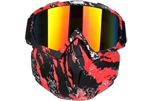 PiscatorZone Motorcycle Goggles Mask CS/Paintball/Skiing/Riding/Cycling/Halloween/Costume Ball-UV Proof Windproof Anti-Fog