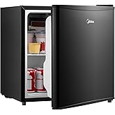 Midea 1.6 Cu.ft Mini Fridge, Energy Star Certified, Low Noise for Bedroom | Adjustable Thermostat, Reversible Door
