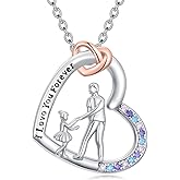 Dorunmo Daughter Gifts from Dad Mom-S925 Sterling Silver To My Daughter Heart Pendant Necklace Gifts from Dad Mom