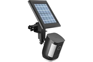 HOLACA 2-in-1 Weatherproof Gutter Mount for Stick Up Cam/Pro Solar Panel, Spotlight Cam Pro Battery and Outdoor Cam Plus Battery Outdoor Mount Accessories for Ring Solar Panel (Black)