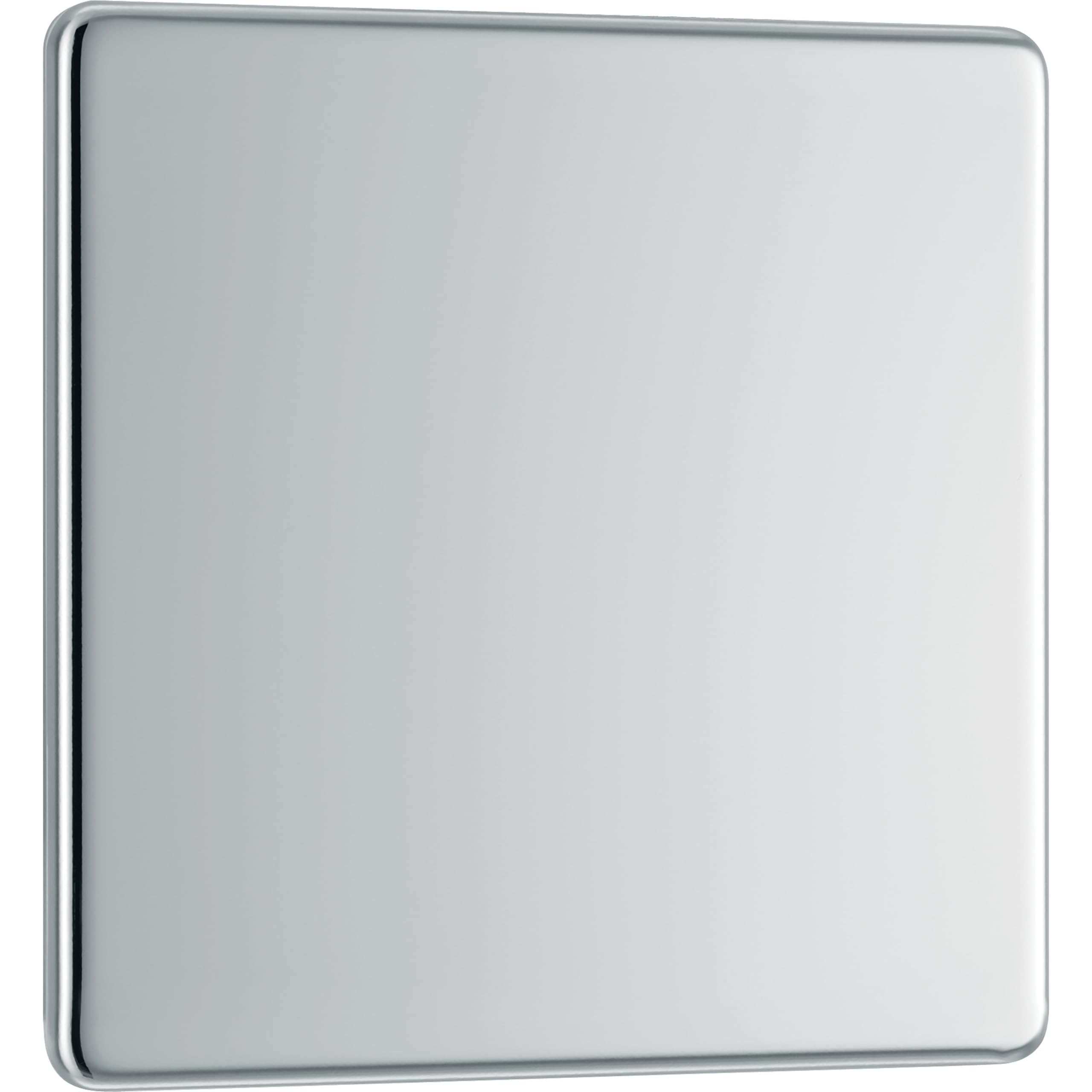 BG-Nexus-Flat-Plate Screwless Flat Plate Single Socket Blanking Plate,Polished Chrome Finish