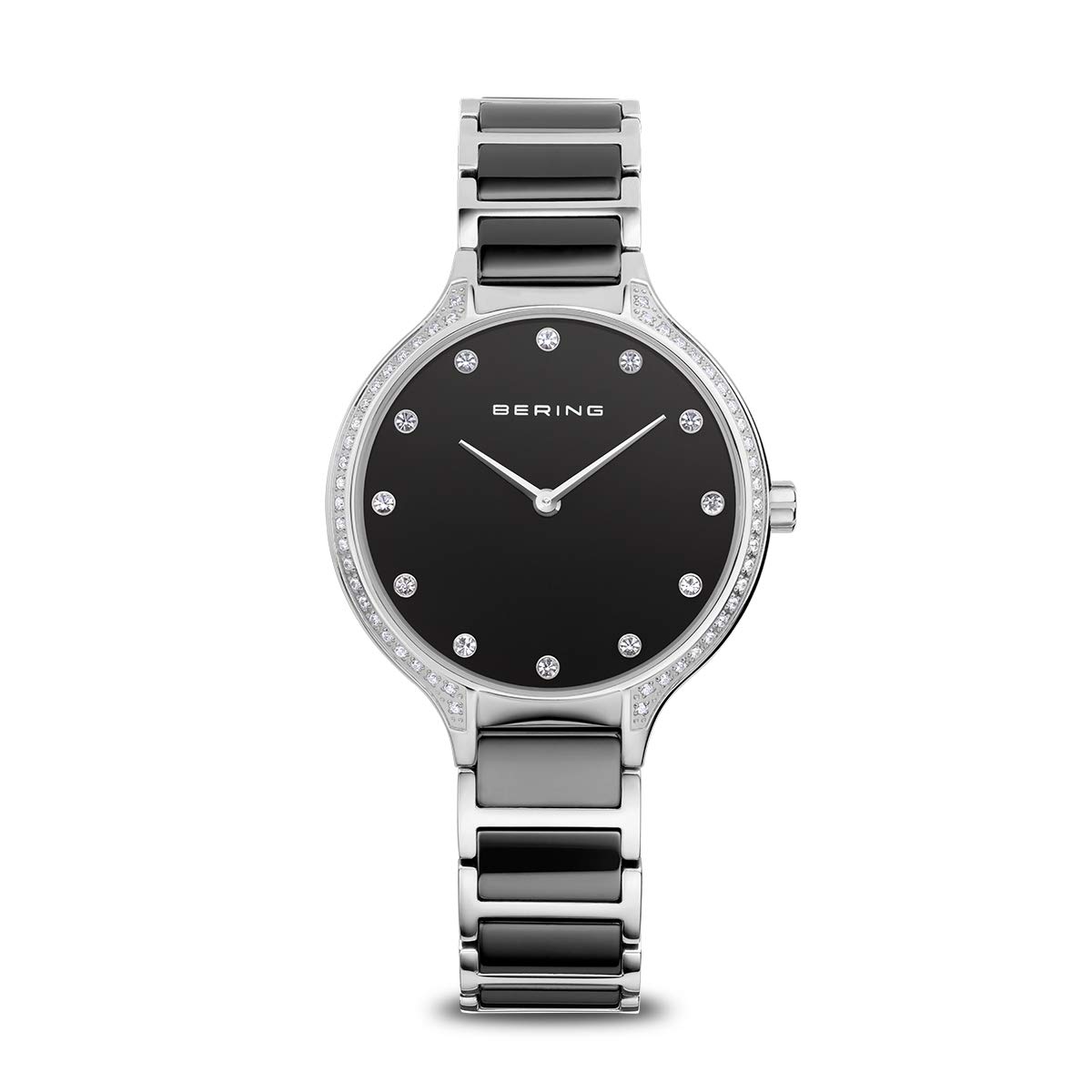 BERING Women Analog Quartz ceramic collection Watch with stainless steel/Ceramic Strap and Sapphire Crystal 30434-742