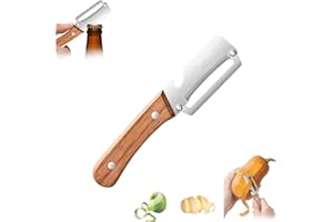 Kitchen Multi-Function Stainless Steel Thickened Fruit Peeler Knife, Ultimate Kitchen Peeler, Wooden Handle Peeler, Multi Fun