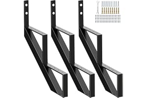 Zwinz Steel Stair Riser 2 Step, Metal Stair Stringers for Deck Height 19.5 inches, Steel Stair Step Riser for Outside Stairs 3 Pack