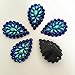 20 Pcs Blue Iridescent Flat Back Teardrop Beads Cabochons Size 20mm X 30mm