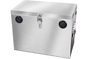 Peastorm Lockable Car/RV/Marine Battery Box, Adjustable Stainless Steel Battery Relocation Kit for Trailer, Boat, Trolling Motor, Kayak (Group 24-31)