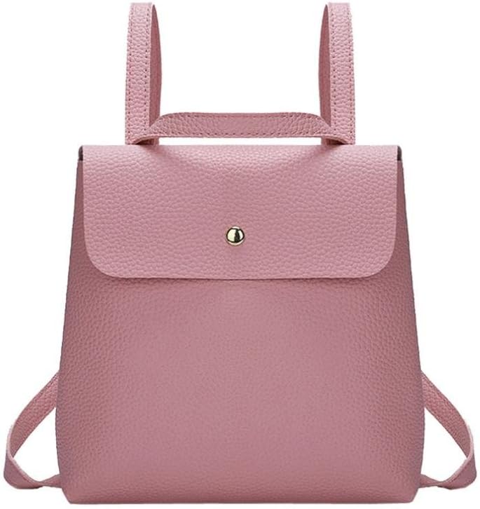School Bags for Kids, wuayi Toddler Children Girls Women Leather Travel Backpack Adult Student Rucksack Shoulder Bag (Pink)