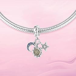 VALGACLS Sun Star Moon Charm Sun Charm Star Charm
