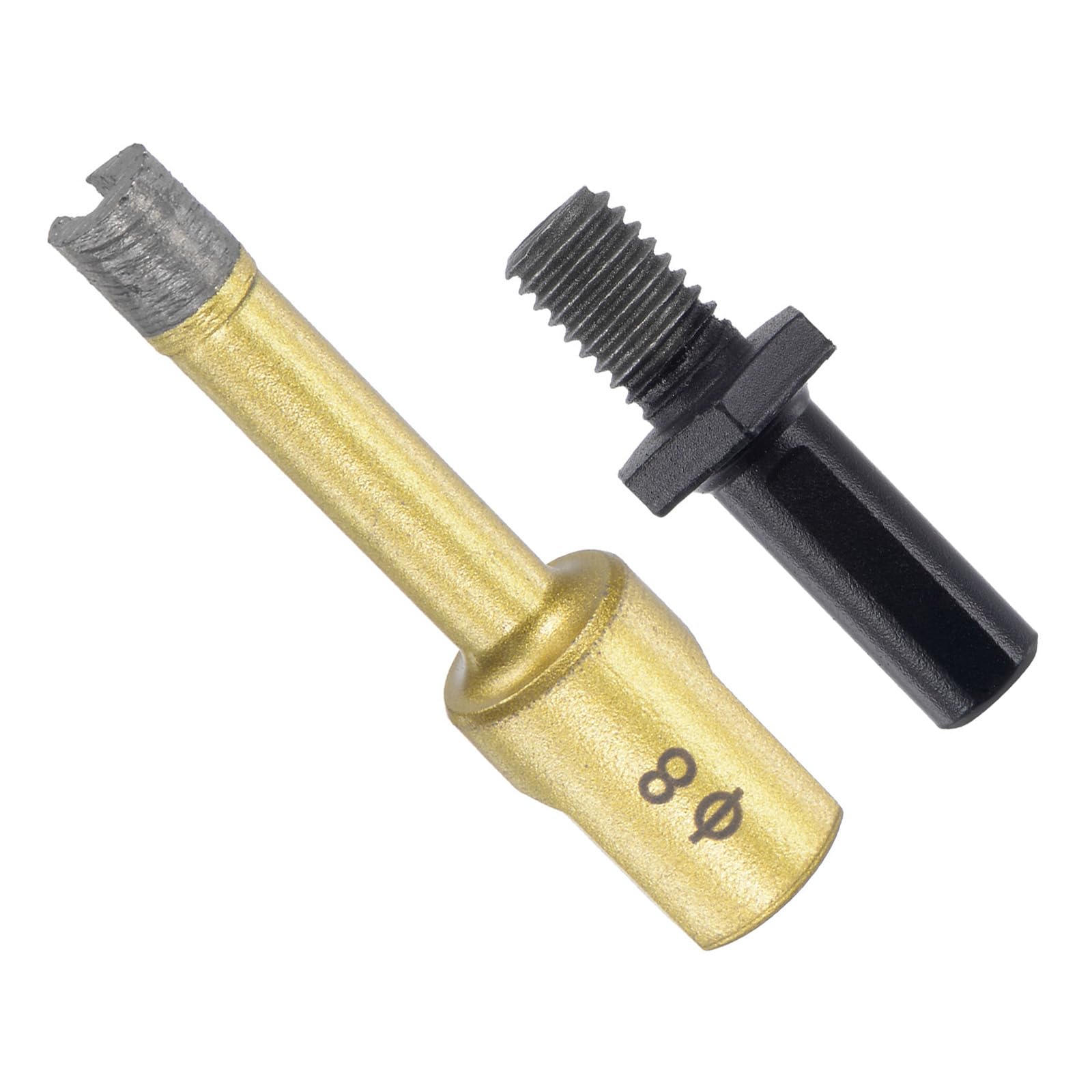 CoCud Diamond Drill Bits Set, 8mm Cutting Diameter, Brazed Diamond Core Drill Bits with M10 Arbor Adapter - (Applications: for Tile Ceramic Marble Stone)