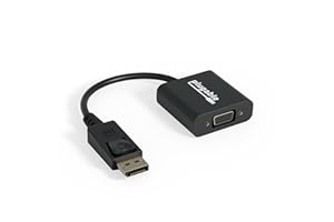 Plugable DisplayPort to VGA Adapter (Supports Windows and Linux Systems and Displays up to 1920x1080, Active - Driverless