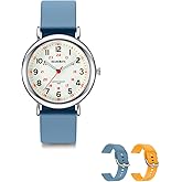 HEUREMATE 5ATM Waterproof Simple Unisex Analog Watch, Medical Professional Nurse Watch with Luminous Easy-Read Dial, Military Time, 24-Hour Second Hand, Silicone Band for Students, Fashion Women Men
