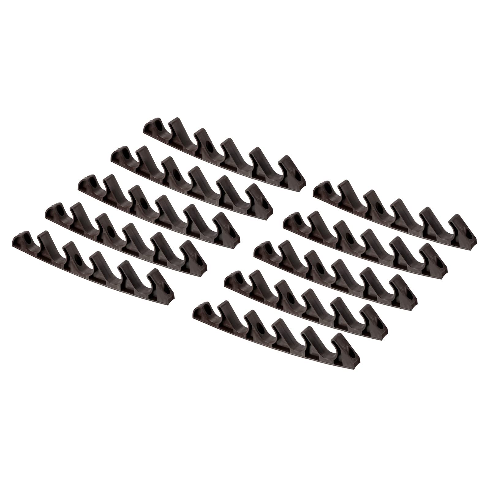 PATIKIL Chaise Adjustment Bracket, 10 Pack 5 Position Lawn Yard Multi Position Back Support Adjuster for Outdoor Lounge Patio, Brown