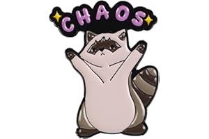 THE ARTISAN'S WHISPER Raccoon Lover Enamel Pin, Funny Chaos Trash Panda Brooch Badge, Funny Gift For Raccoon Lover Animal Enthusiast, Trash Eater Brooches, Hilarious Trashy Decorative Pin Jewelry Accessories