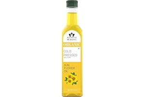 Blessfull Healing Cold Pressed Sunflower Oil for Healthy Cooking, Skin Glow 250 ml / 8.45 fl oz Pack of 1