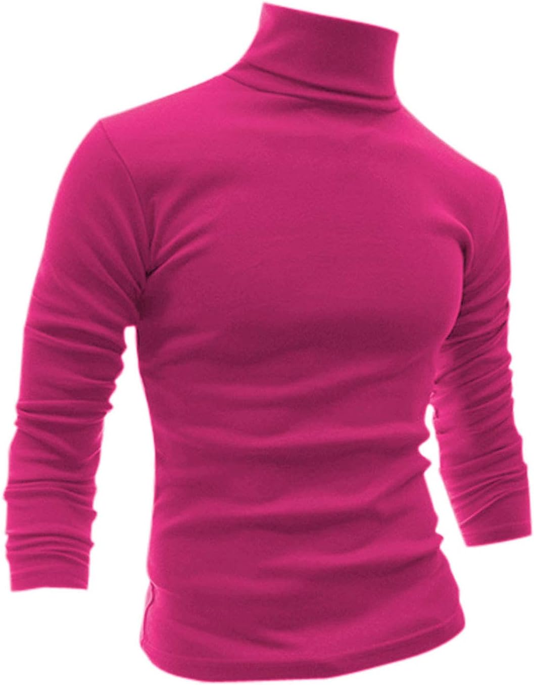 Sourcingmap Men Slim Fit Lightweight Long Sleeve Pullover Top Turtleneck T-Shirt