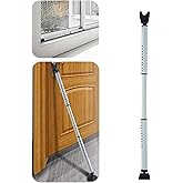 Door Security Bar Adjustable Door Jammer Door Stopper | Sliding Door Security Bar Barricad 2 in 1 Heavy Duty Window Security for Home Patio Door Apartment Travel Hotel Dorm
