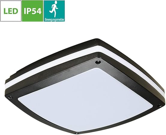 Lámparas de pared LED para exteriores cuadradas de 18 vatios con sensor