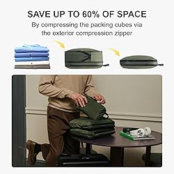 LEVEL8 Compression Packing Cubes for Suitcase, 6