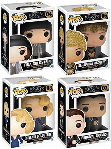 Movie Funko Pop! Fantastic Beasts - 4 Pack Tina & Queenie Goldstein + Percival Graves & Seraphina Picquery Action Figures