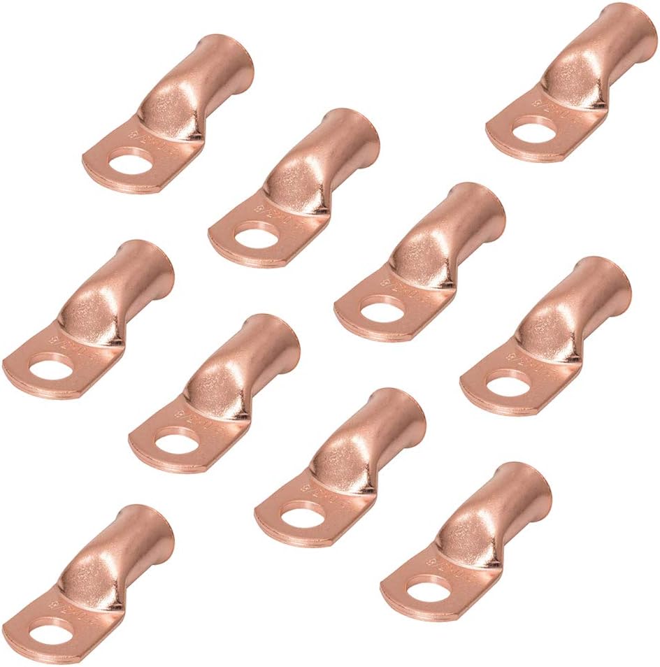 RIOCAN 10pcs Purple Copper Terminal Lugs 2/0 AWG Battery Cable Tubular Lug Ring Terminal Connectors (2/0 AWG - 3/8'' Ring) : Sports & Outdoors