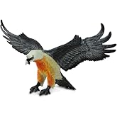 Safari Ltd. Bearded Vulture Toy - 5.5 Inch Bird Figure for Kids Ages 3+ | Under 3 Inches Long x Over 5.5 Inches Wide, Ages 3+, Safety Tested, BPA Free PVC, Classroom Bird Study, Bird Study