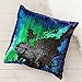 Wonder4 Pillow Case Sequins Cushion Cover 4Pack Reversible Mermaid Throw Pillow Case Color Changing Sequins Standard Cotton for Couch Decoration (Purple/Pink/Navy Blue/Light Blue) 16 x 16 inches