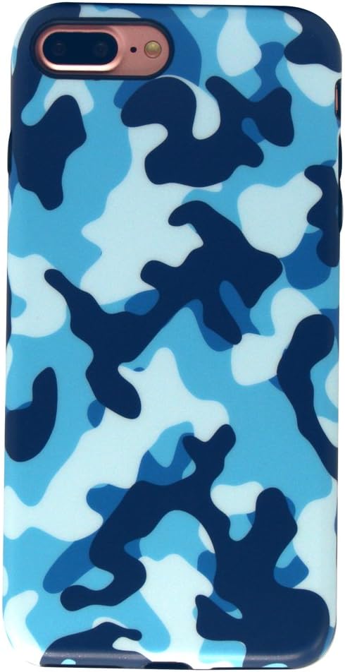 5.5" iPhone 7 Plus SGSELLER™ TPU IMD Slim-Fit Ultra-Thin Anti-Scratch Shock Proof Dust Proof Anti-Finger Print Matte Case Casing (Camo - Blue)