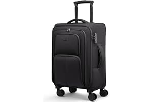 LOVEVOOK Carry On Luggage 22x14x9 Airline Approved, 22 Inch Softside Suitcases with Spinner Wheels, Lightweight Carry-on Suitcase with TSA Lock for Women Men, Large Luggage for Travel Business Trip