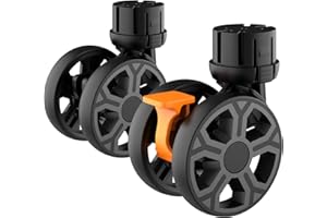 FELICON SELORSS Heavy Duty Rotation Swivel Wheels for BY06 BY06S BY06C BY10 BY10WX Folding Utility Cart Rolling Crate(Black-2PCS)