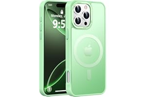 Newfuture Designed for iPhone 16 Pro Max Case with Magnetic [13 FT Military Drop Protection] [Compatible with Magsafe] Slim Translucent Matte Shockproof with Anti-Fingerprint Phone Case, Matcha Green