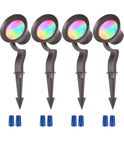 thumbnail image 2 of LEONLITE Smart Pathway Lights 2 Pack - Bluetooth LED Landscape Lights 2700K-5000K & RGB Color Changing 2 of 9