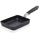 TECHEF - Tamagoyaki Japanese Omelette Pan/Egg Pan Skillet, PFOA-Free, Dishwasher Safe, Induction-Ready, Made in Korea (Black/Medium)