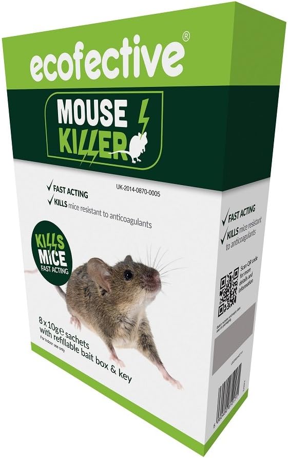 ecofective ECF0014 10 g Mouse Killer Sachets - Multi-Colour (Pack of 8)