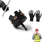 Nut Zipper Drill Attachment for Fast Nut and Bolt Removal, Aluminium Alloy Hex Shank Nut Driver, Nuts Remover Bolt Extractor Tool for Conduit Racks a Tiers, Fits 1/4", 3/8", 1/2" Threaded Rods (1pcs)