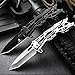 Speedy Panther Outdoor Folding Knife Sharp Blade Portable Tactical Folding Camping Knife Survival Hunting Knife for Men (White)